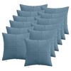 vidaXL Pagalvėlės užvalkalas 12 pcs ALMELO Mėlyna 40 x 40 cm mančester