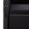 vidaXL Sodo valgomojo baldų komplektas, 7 dalių, juodos spalvos