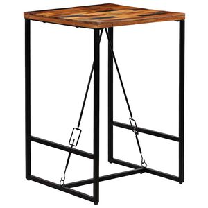 vidaXL Baro stalas, perdirbta mediena, 70x70x106cm
