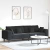 vidaXL Aksominė sofa su pagalve Juoda 208 cm Aksomas