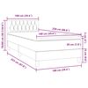 vidaXL Box Spring Lova su čiužiniu Juodas 100x220 cm aksomas