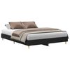 vidaXL Lovos rėmas Juodas ąžuolas 203 x 153 x 25 cm Apdirbta mediena