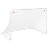 vidaXL Futbolo vartai, balti, 122x81x81 cm, plienas