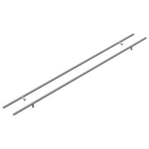 vidaXL Spintelės rankena 2 vnt. Sidabro 900 mm Nerūdijantis Plienas