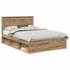 vidaXL Lovos rėmas Meistrų ąžuolas 140 x 190 cm Kietos pu&scaron;ies mediena
