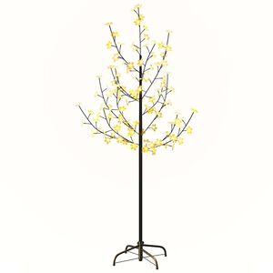 vidaXL LED medis su vy&scaron;nių žiedais, 120cm, 84 &scaron;iltos baltos LED