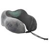 vidaXL Kelioninė Kaklo Pagalvė Pilka 27 x 26 x 14 cm Atminties putos
