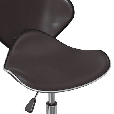 vidaXL Pasukamos valgomojo kėdės, 2vnt., rudos spalvos, dirbtinė oda