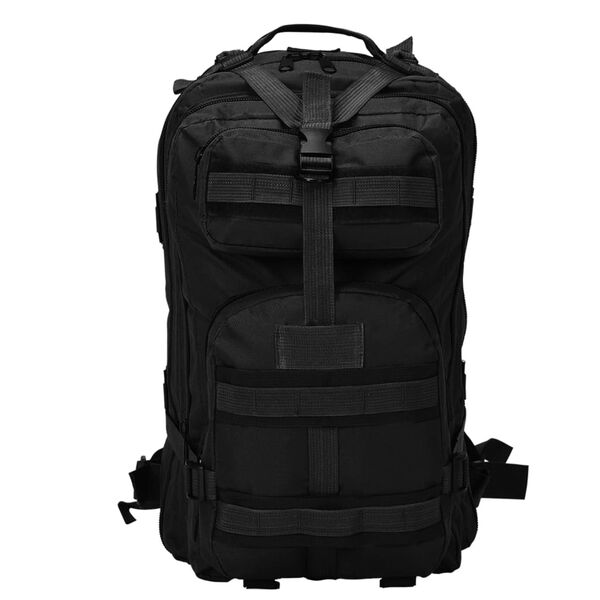 vidaXL Militaristinio stiliaus kuprinė, 50 l, juoda
