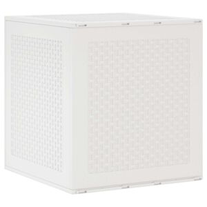 vidaXL Saugojimo dėžė su saugykla Balta 55 x 53 x 57 cm Polipropilenas
