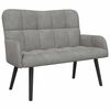 vidaXL Dviejų vietų sofa &Scaron;viesiai pilka 115 x 61 x 87 cm Aksomas