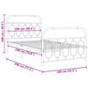 vidaXL Lovos rėmas su galvūgaliu/kojūgaliu, baltas, 100x190cm, metalas