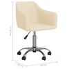 vidaXL Pasukama valgomojo kėdė, kreminės spalvos, audinys
