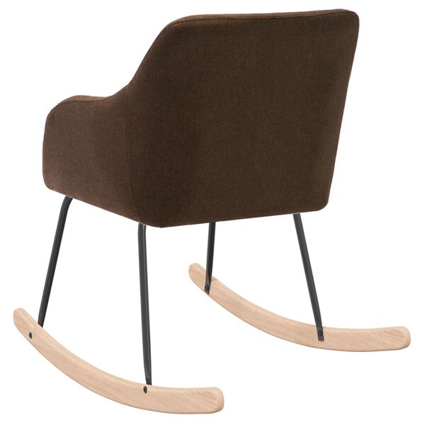 vidaXL Supama kėdė, rudos spalvos, audinys