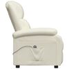 vidaXL Elektrinis atlo&scaron;iamas krėslas, baltos spalvos, dirbtinė oda