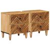vidaXL Naktinis staliukas su stalčių 2 pcs Ruda 40 x 33,5 x 46 cm