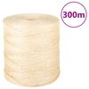 vidaXL Virvė, 300m, 100% sizalis, 2mm