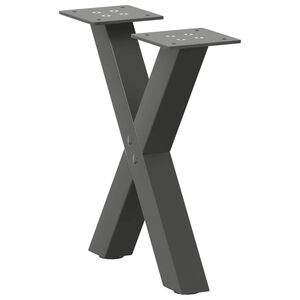 vidaXL Kavos staliuko kojelės, 2 vnt., antracito spalvos, 30x(30-31) cm, plienas