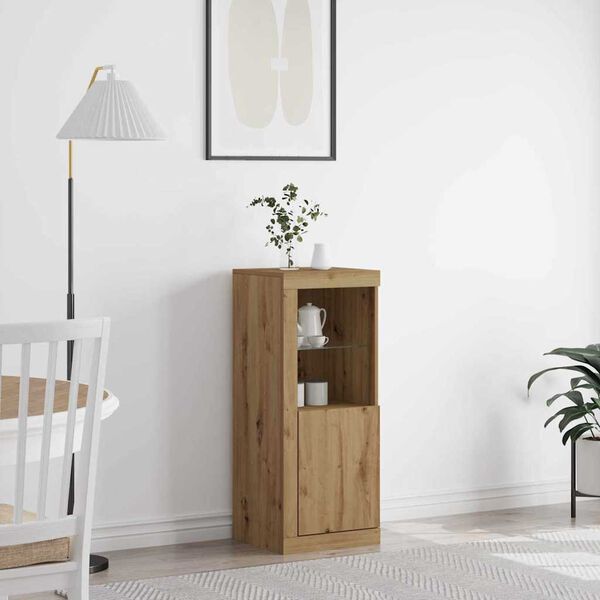 vidaXL LED Bufetas Amatininkų ąžuolas 41 x 37 x 100 cm