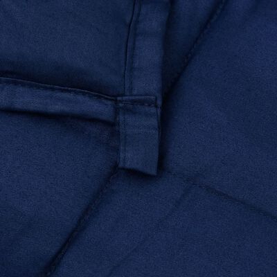 vidaXL Sunki antklodė, mėlynos spalvos, 155x220cm, audinys, 7kg