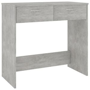 vidaXL Ra&scaron;omasis stalas, betono pilkas, 80x40x75cm, apdirbta mediena
