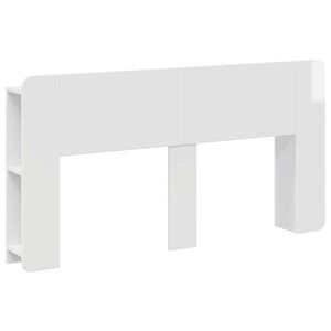 vidaXL Galvūgalio spintelė Itin blizgi balta Apdirbta mediena