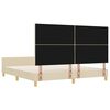 vidaXL Lovos rėmas su galvūgalio Kreminė 180 x 200 cm audinys