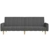 vidaXL Dvivietė sofa-lova, tamsiai pilkos spalvos, audinys