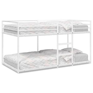 vidaXL Dviauk&scaron;tė lova be čiužinio Balta 75x190 cm Plieninė