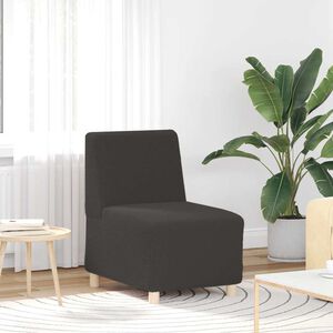vidaXL Modulinė sofa be porankių, tamsiai pilka, 55 cm, garbanotas, vilnonį audinį