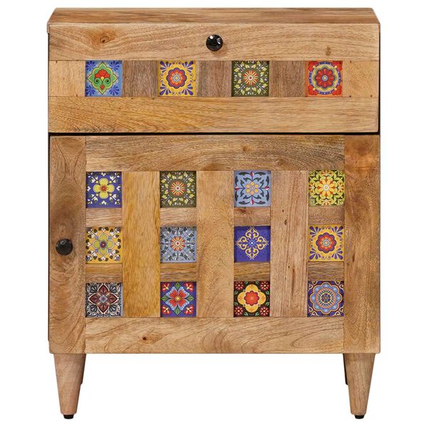 vidaXL &Scaron;alia lovos spintelė su stalčių Natūrali 50 x 33 x 60 cm