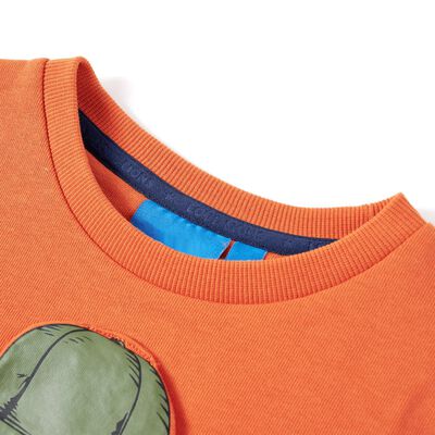 Vaikiškas sportinis megztinis, tamsiai oranžinės spalvos, 92 dydžio
