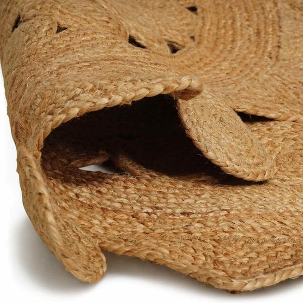 vidaXL Kilimas Ruda &Oslash; 240 cm Džiutas