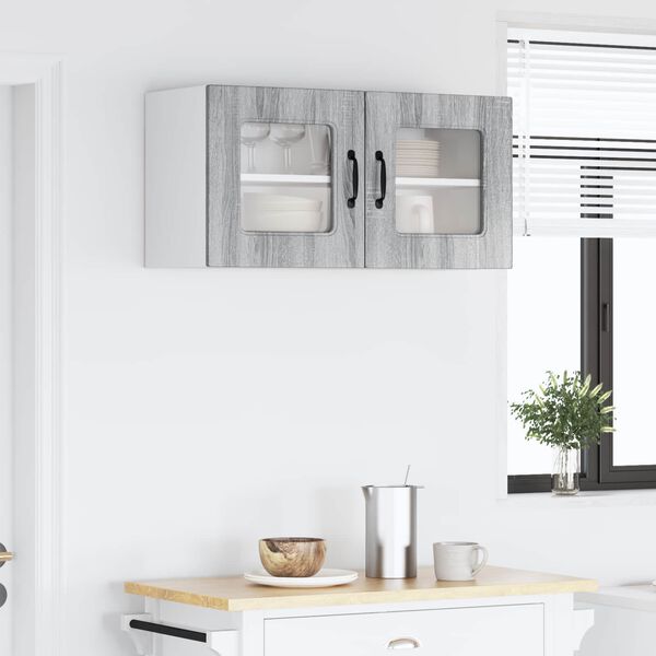 vidaXL Virtuvės spintelė Kalmar Pilkas Sonoma 80 x 31 x 40 cm