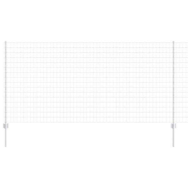 vidaXL Tvora su stulpais Sidabro 1,2 x 10 m Plienas