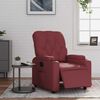 vidaXL Elektrinis atlošiamas krėslas, raudonojo vyno, dirbtinė oda