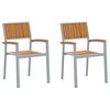 vidaXL Susilankstantis krėslas 2 pcs Ruda 56 x 57 x 87 cm