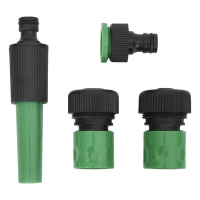 vidaXL Sodo žarna su tvirtinimo detalėmis, žalia, 0,6", 10m, PVC