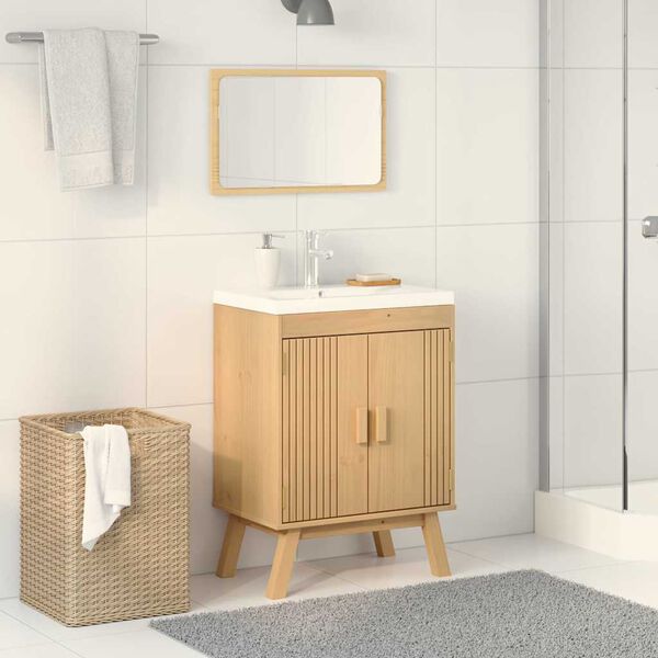 vidaXL Pagrindo spintelė su lentyna Olden Ruda 60 x 40 x 80 cm