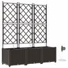 vidaXL Sodo vazonas 3 vnt. Ruda 120 x 40 x 142 cm PP