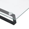 vidaXL Monitoriaus stovas, juodas, 100x20x8cm, stiklas ir metalas