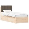vidaXL Lovo rėmas su apmu&scaron;tu galvūgaliu Taupe 75 x 190 cm