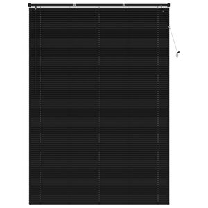 vidaXL Venecijos žaliuzės Reguliuojamas Juoda 213 x 150 cm PVC