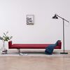 vidaXL Sofa-lova su porankiais, raudonos vyno sp., poliesteris