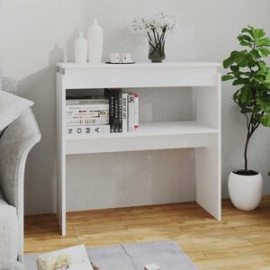 vidaXL Konsolinis staliukas, baltas, 80x30x80cm, apdirbta mediena