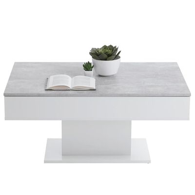 FMD Kavos staliukas, betono pilkos ir baltos spalvos