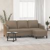 vidaXL Trivietė sofa su pakoja, taupe spalvos, 180cm, audinys