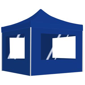 vidaXL I&scaron;skleidžiama palapinė su sienomis, mėlyna, 2x2m, aliuminis