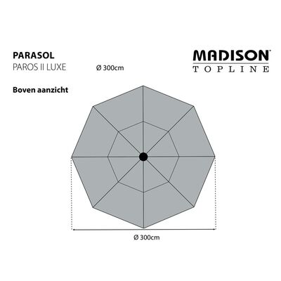 Madison Skėtis nuo saulės Paros II Luxe, šviesiai pilkas, 300cm