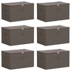 vidaXL Saugojimo dėžė 6 pcs Antracito 55 x 35 x 32 cm